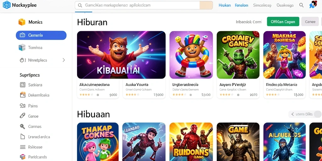 Tampilan utama yang menarik dan intuitif.