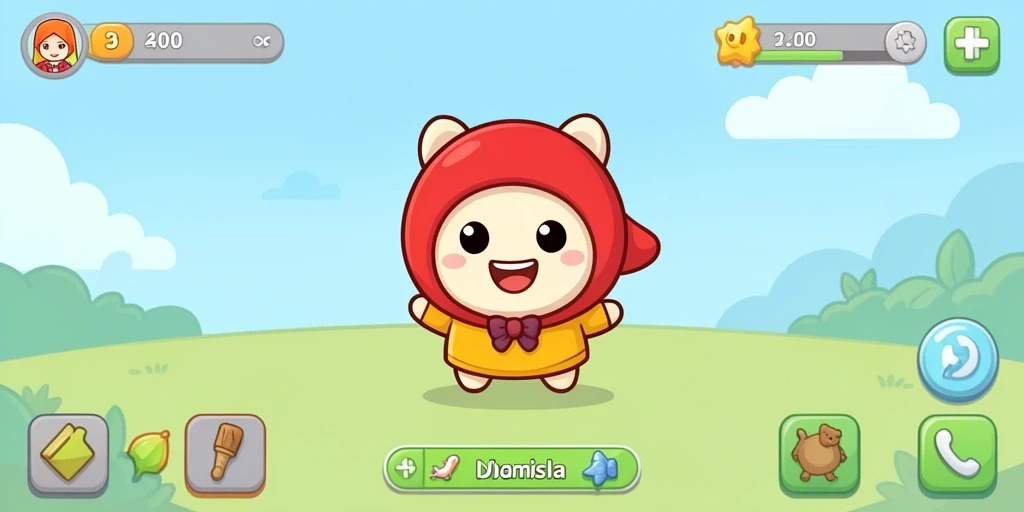 Tampilan awal game yang menarik dan interaktif.