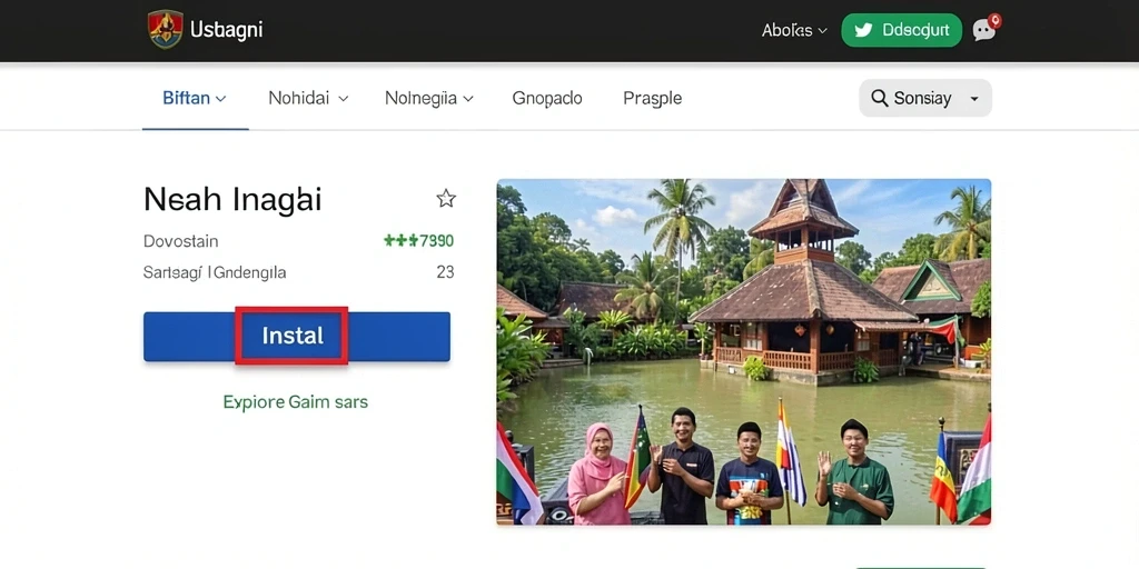 Tampilan awal yang menarik dan informatif.